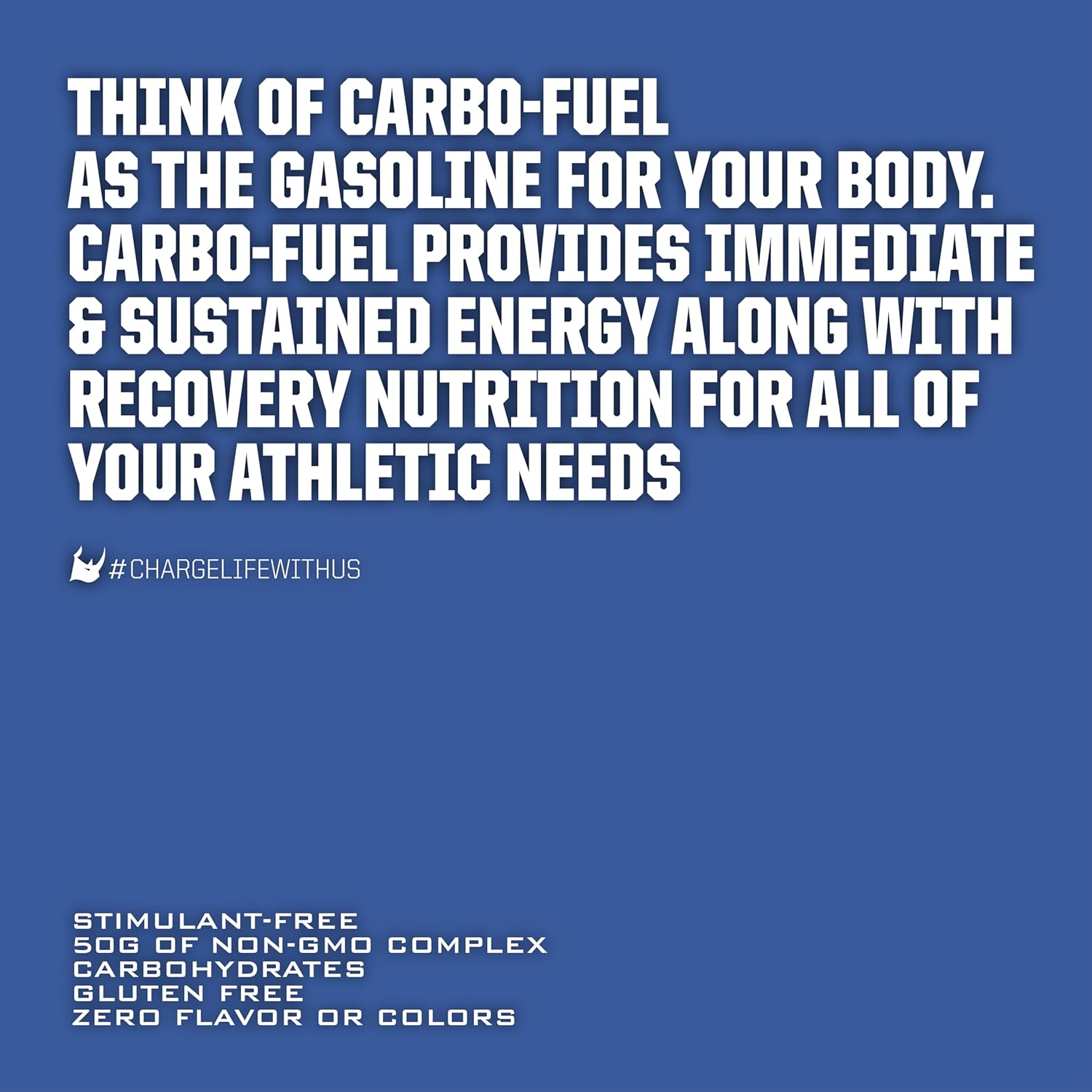 2lb Ryno Power Carbo-Fuel Drink Mix - Stimulant-Free Athletic Performance Fuel - Vegan & Gluten-Free - 20 Servings