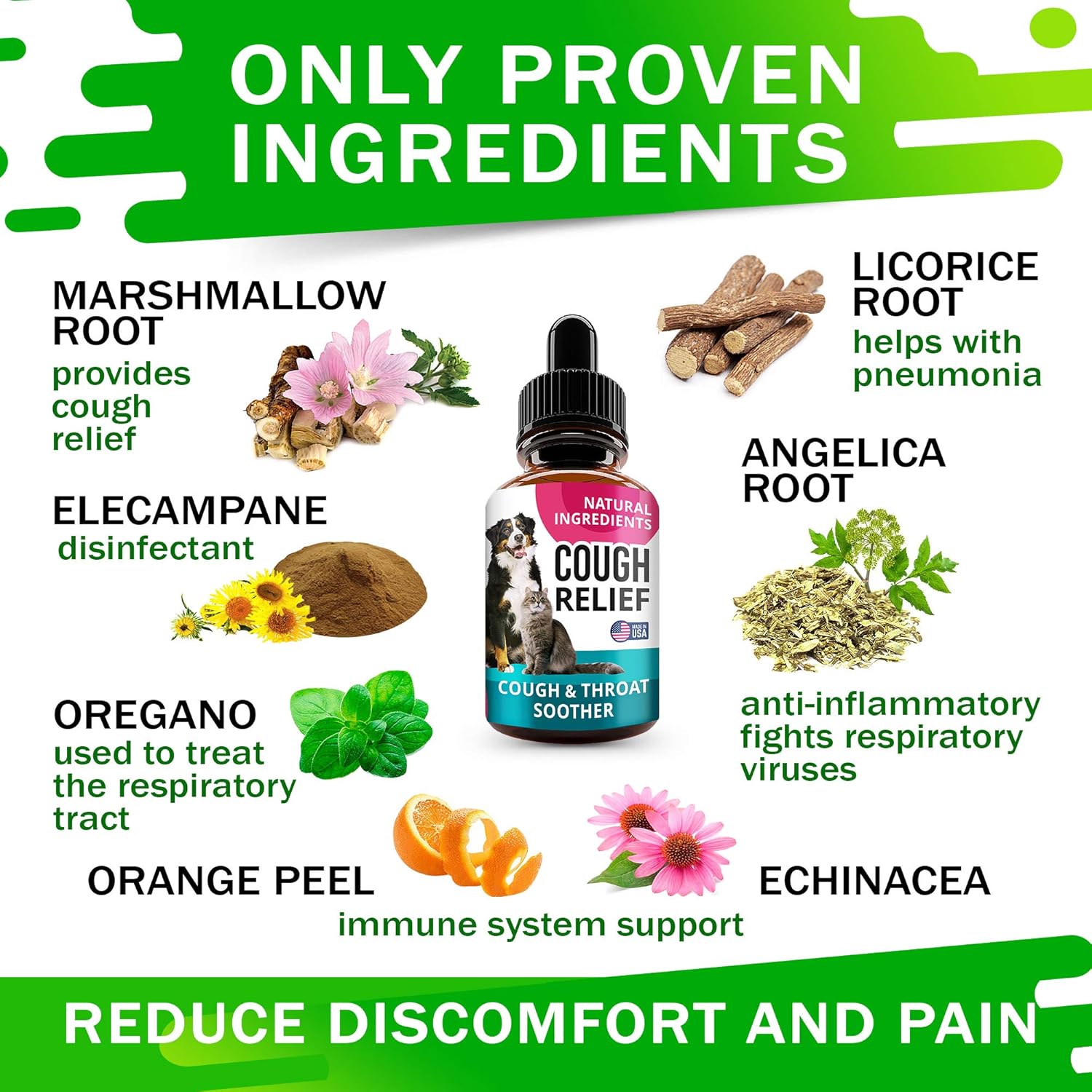 2oz Pet Herbal Remedy for Kennel Cough in Dogs and Cats - Throat Soother and Respiratory Support - Homeopathic Treatment for Pet Cough, Asthma, and Sinus Congestion - Made in USA