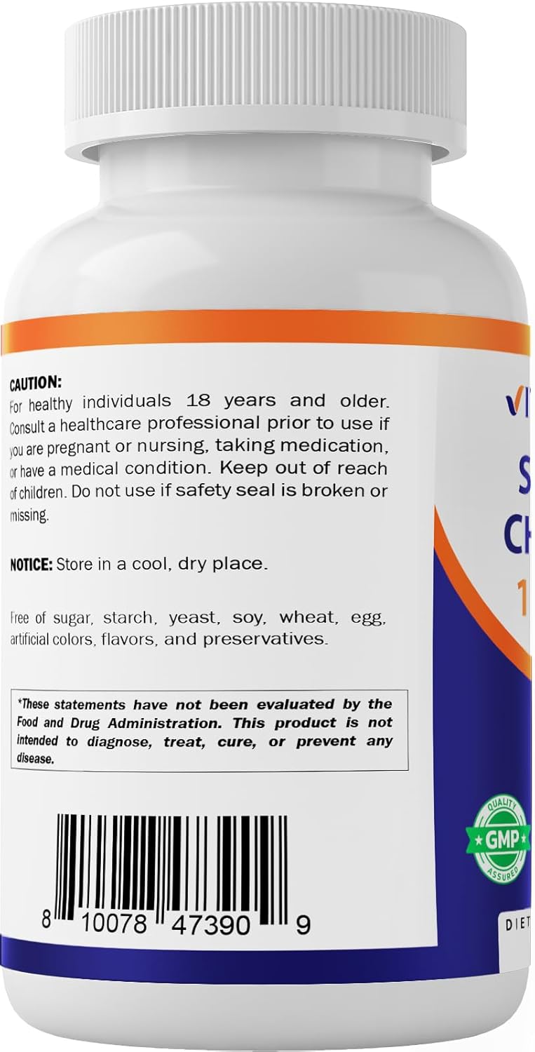 3 Bottles of Vitamatic Sodium Chloride 1000mg Salt Tablets - Non-GMO, Gluten Free - Electrolyte Replenisher for Hydration