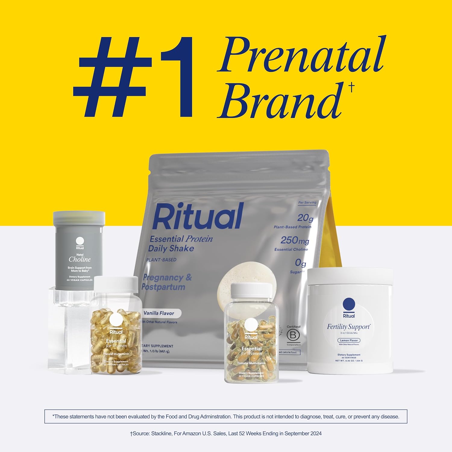 3-in-1 Fertility Support Drink Mix for Conception with CoQ10, NAC & Myo-Inositol - OB/GYN Formulated (60 Servings)