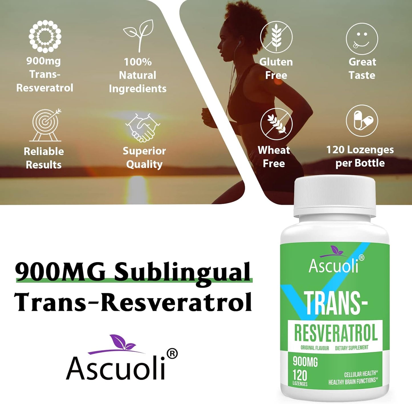 3-in-1 Sublingual Trans-Resveratrol Supplement - 99% Purity, NAD+ Boost, Immune Support, Anti-Aging - 120 Lozenges