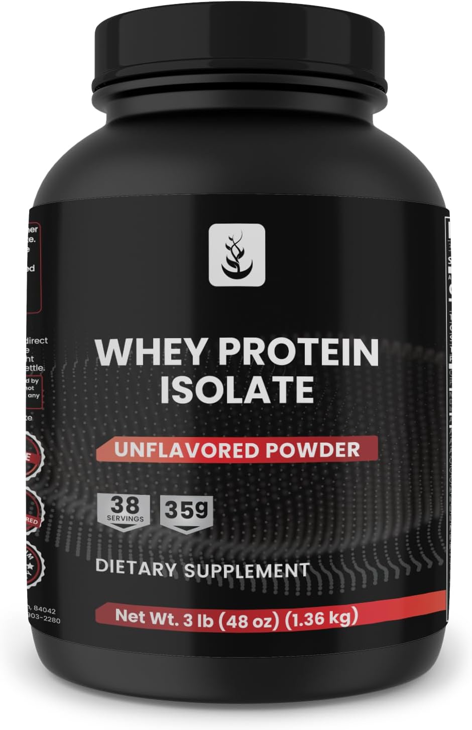 3 lb Instantized Unflavored Whey Protein Isolate with Pure Original Ingredients
