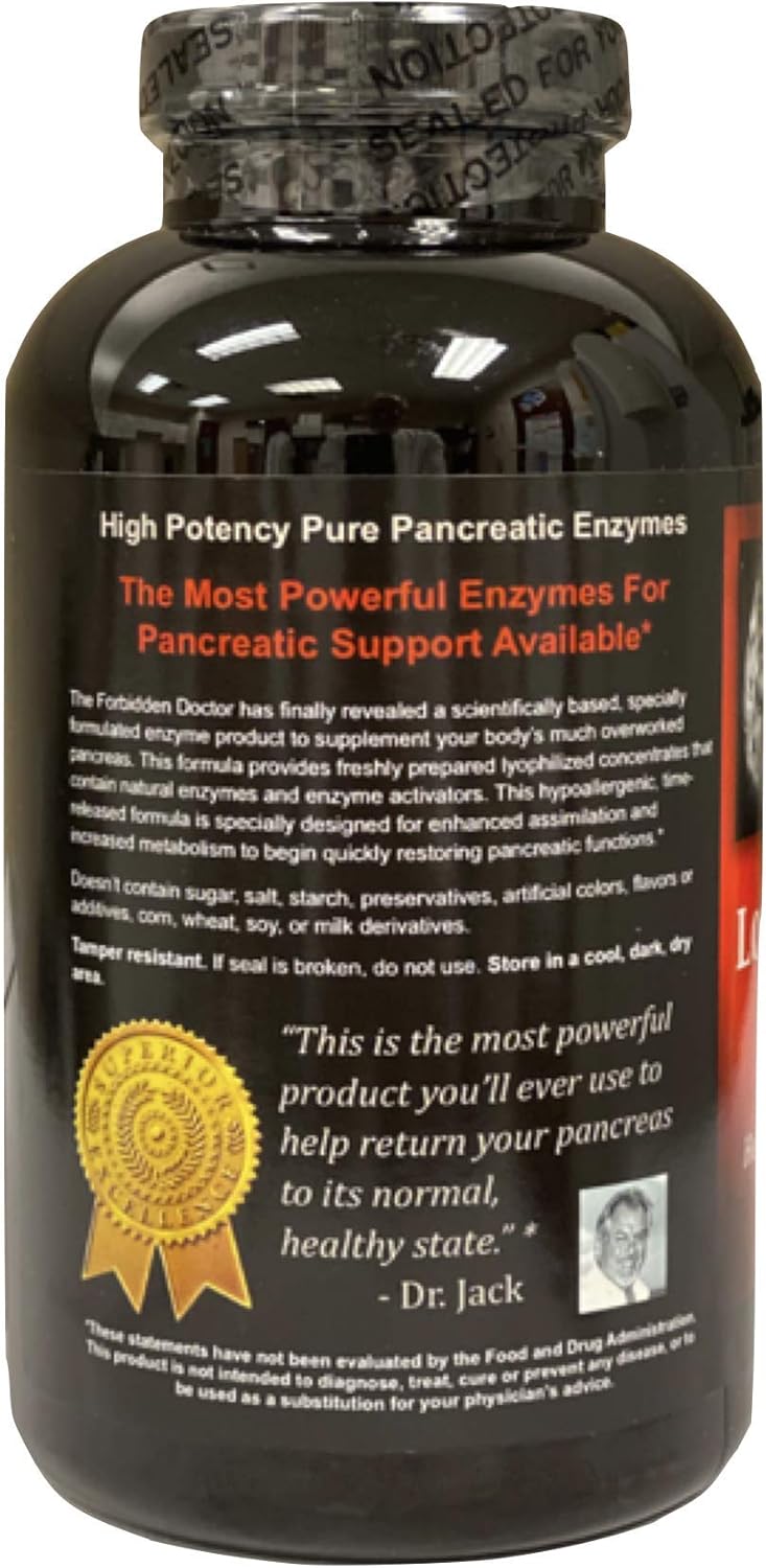 3-Month Supply of Grace LongLife Energy Enzymes - Pancreatin 6X for Digestive Support - 100% Whole Food with Trypsin, Chymotrypsin, Probiotics, Turmeric, and Herbs