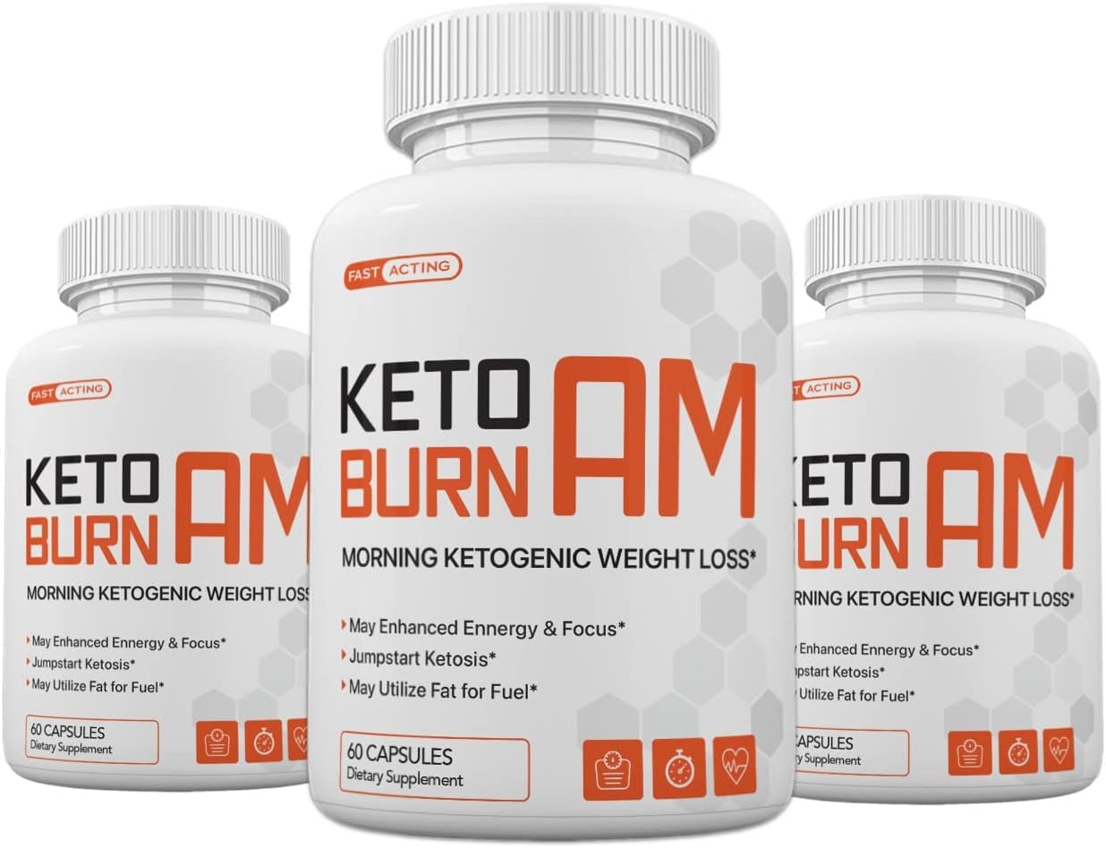 3-Month Supply of Nutra City Keto Burn AM Morning Ketogenic Weight Management Pills - 180 Capsules for Men and Women