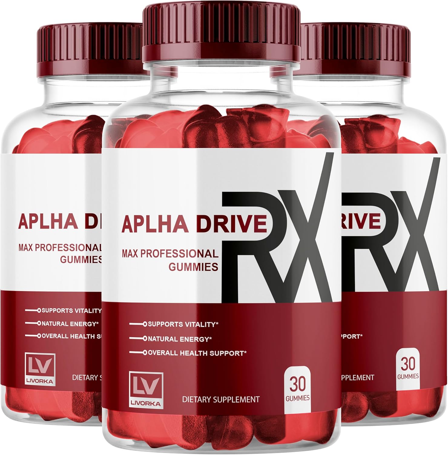 3 Pack Alpha DriveRX Gummies - 90 Gummies for 3 Months, Advanced Formula