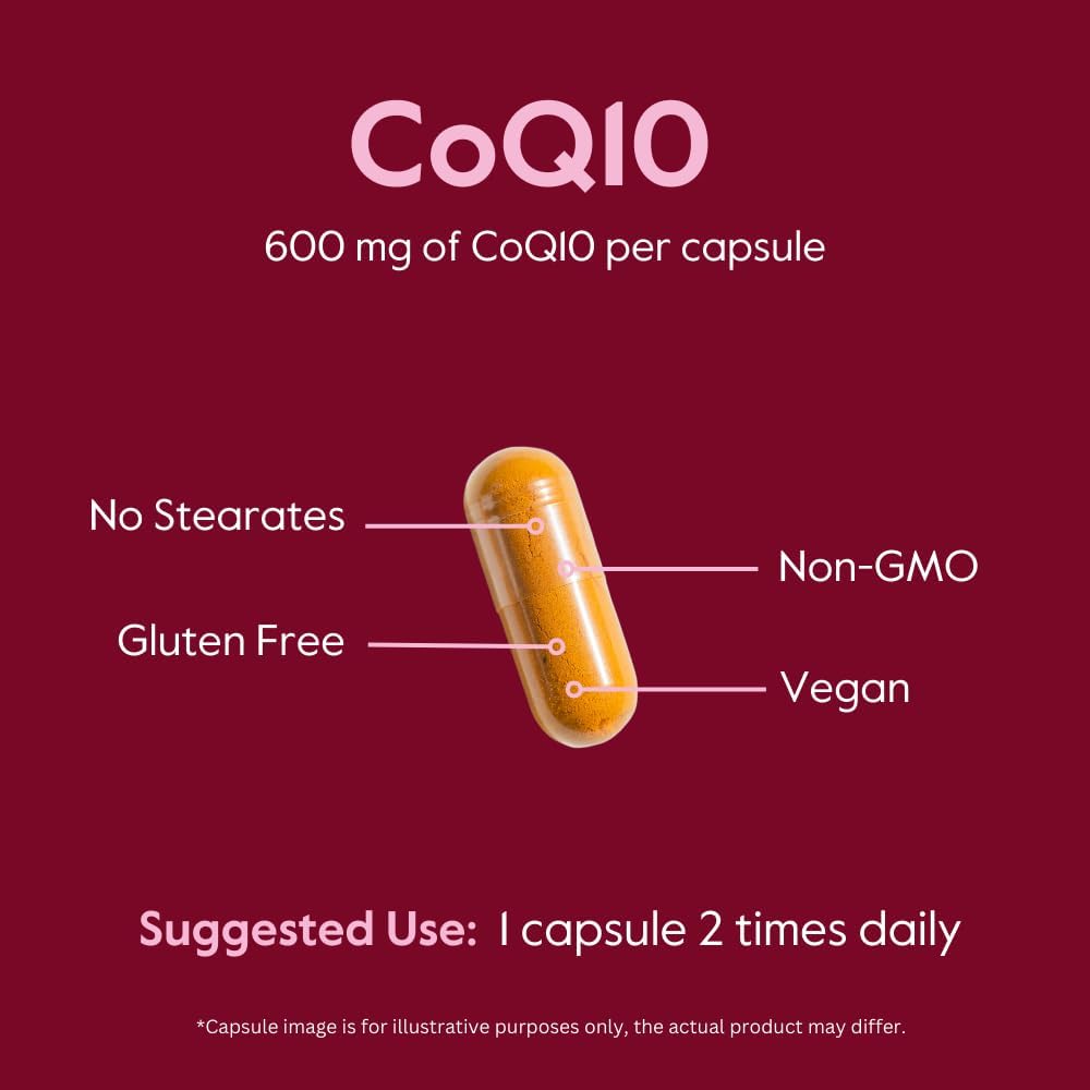 3-Pack BESTVITE Coenzyme CoQ10 600mg Capsules with Bioperine - Naturally Fermented, Vegan, Non GMO, Gluten Free