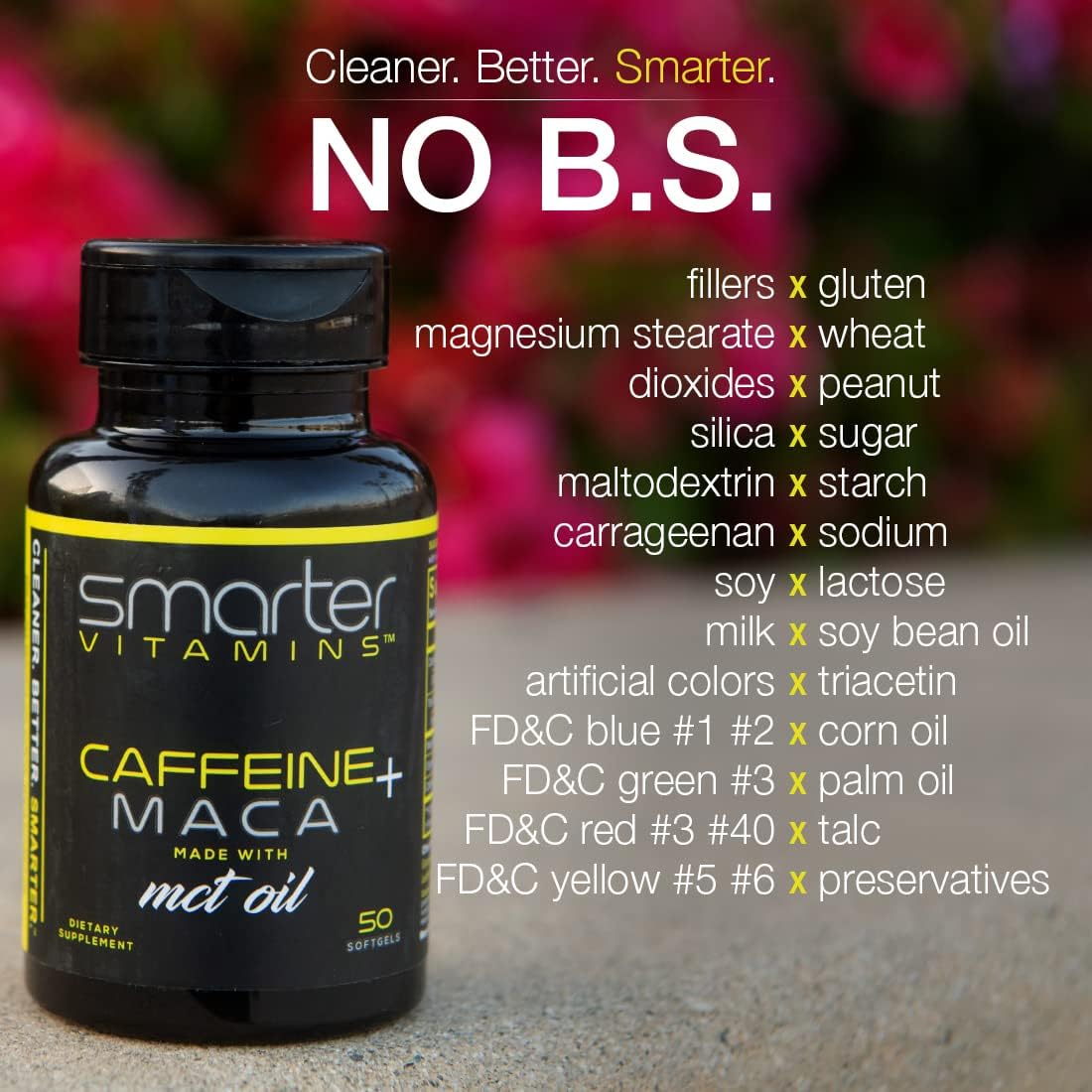 3 Pack Energy Pills with 200mg Caffeine, Coconut MCT Oil, Maca Root - 150 Softgels by SmarterVitamins