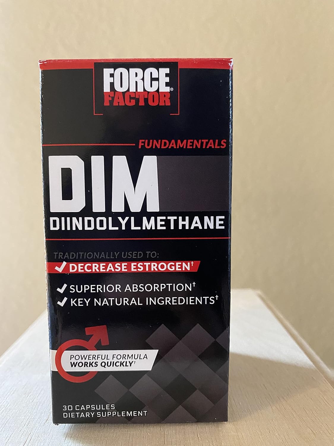 3-Pack Force Factor DIM Pills - Decrease Estrogen in Men, 300mg Diindolylmethane Supplement with Natural Ingredients, Fast-Acting Formula, 90 Capsules