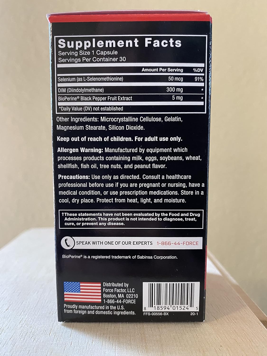 3-Pack Force Factor DIM Pills - Decrease Estrogen in Men, 300mg Diindolylmethane Supplement with Natural Ingredients, Fast-Acting Formula, 90 Capsules