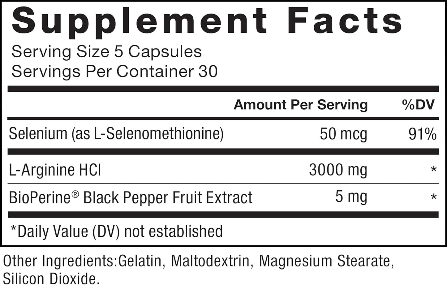 3-Pack Force Factor L-Arginine Nitric Oxide Supplement with BioPerine - Build Muscle, Support Blood Flow, Circulation, Nutrient Delivery, & Pumps - 3000mg, 450 Capsules
