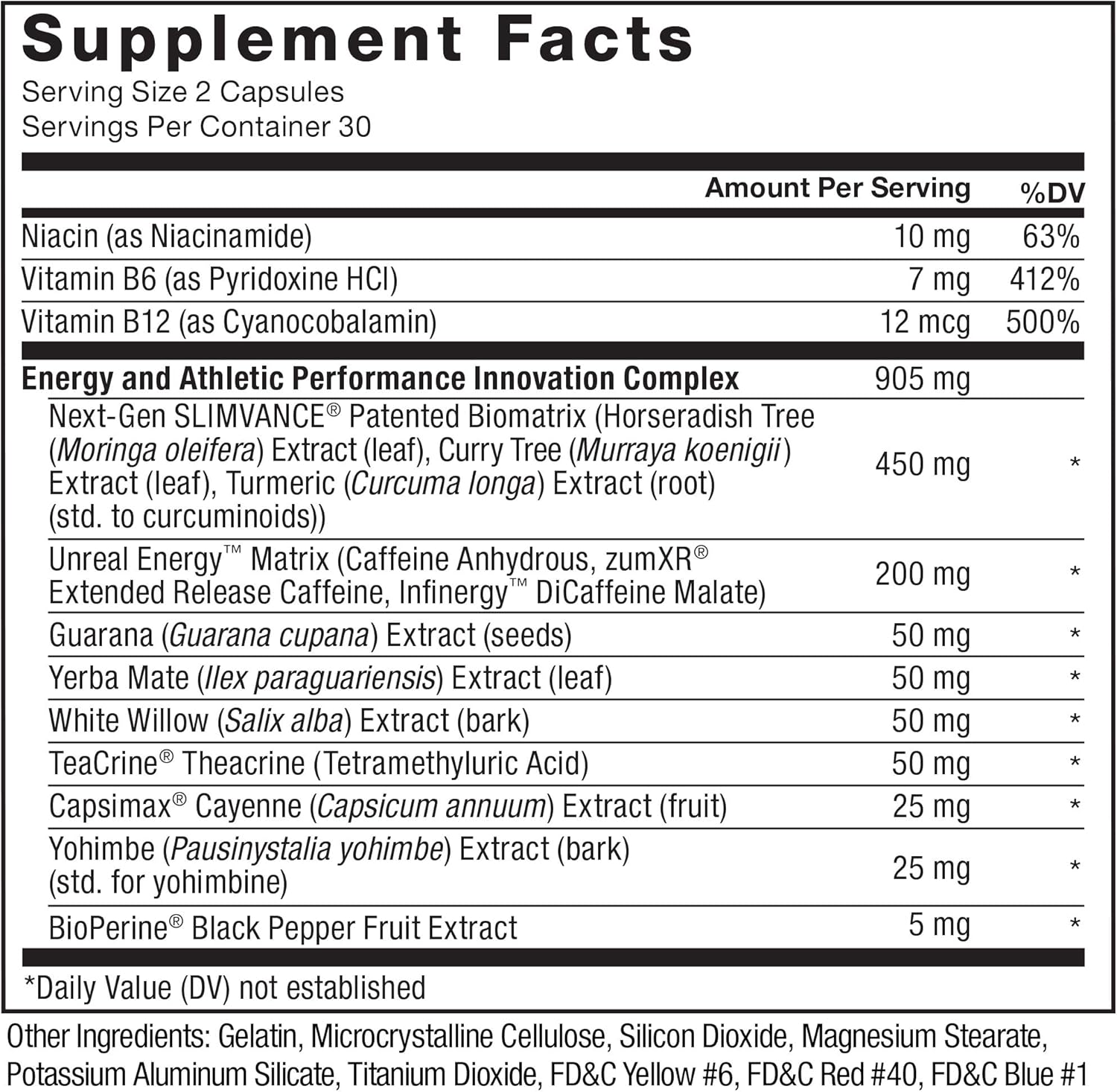 3-Pack Force Factor LeanFire with Next-Gen SLIMVANCE: Energy Pills with B Vitamins & Caffeine for Metabolism Boost & Workout Performance