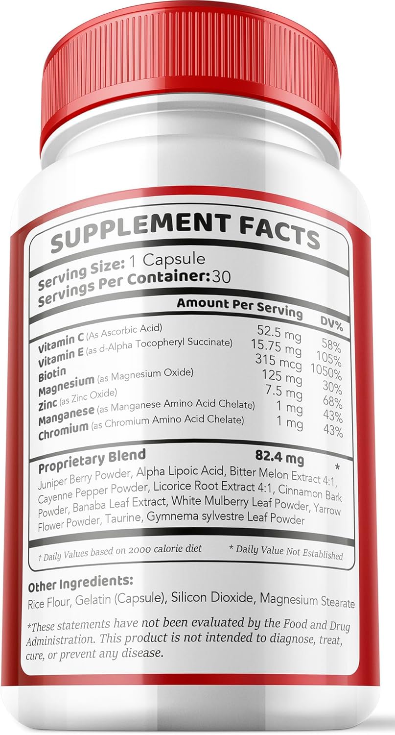 3 Pack Glycogen Support Capsules - Advanced Formula for Glycogen Control, Powerful Ingredients - 90 Day Supply