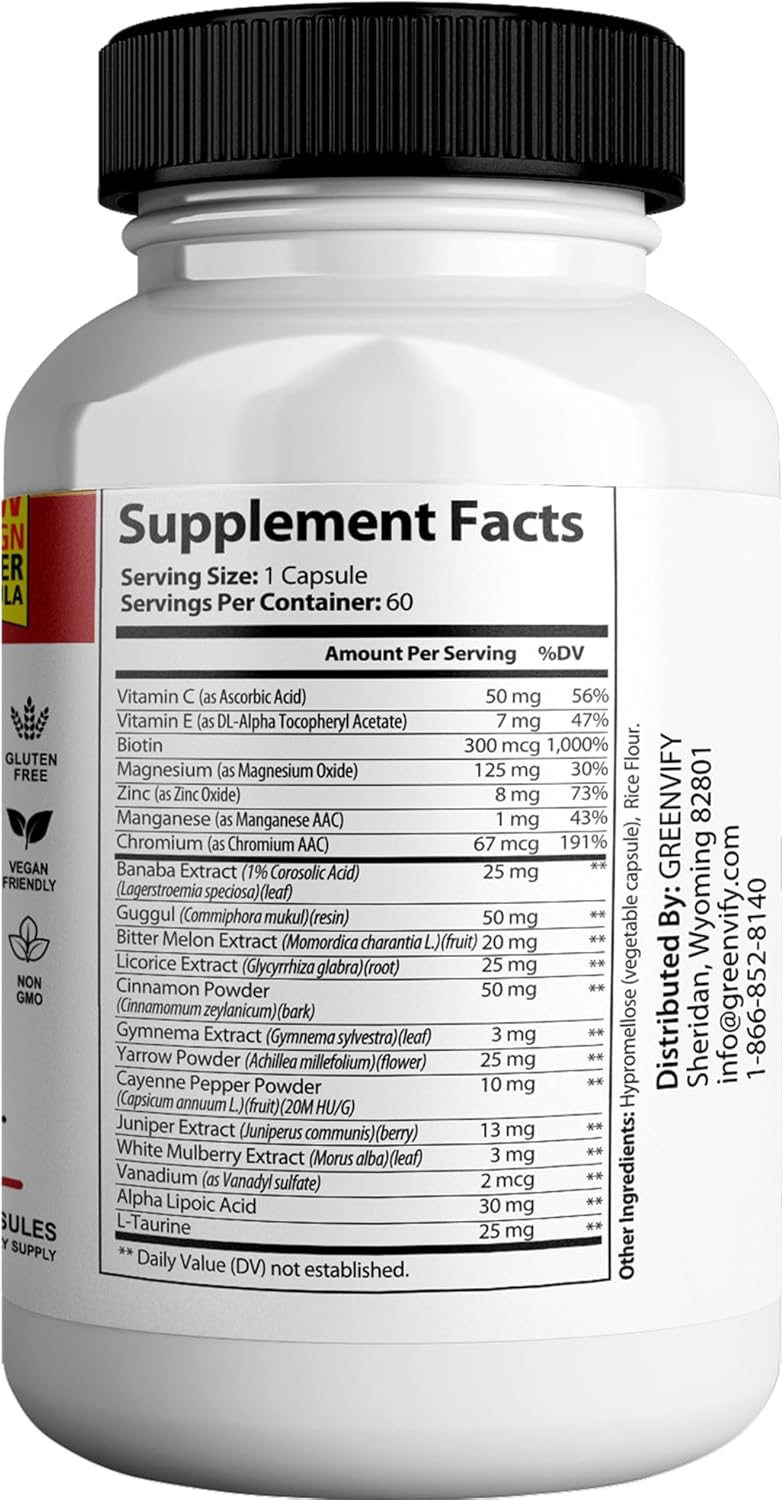 3 Pack Guardian Botanicals Blood Balance All Natural Formula - Maintain Healthy Levels with Maximum Strength Daily Formula - Blood Balance Reviews - 180 Capsules