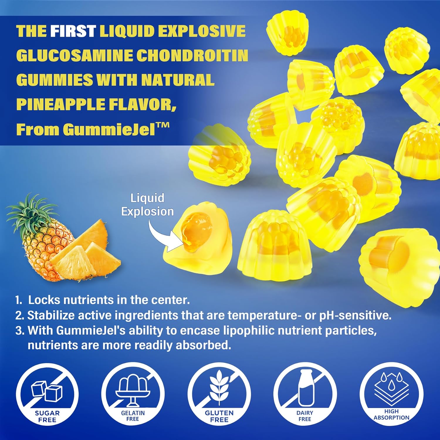 3-Pack Immune Support Gummies: Vitamin ADK, B12, and Glucosamine - Natural Health Supplements for Wellness