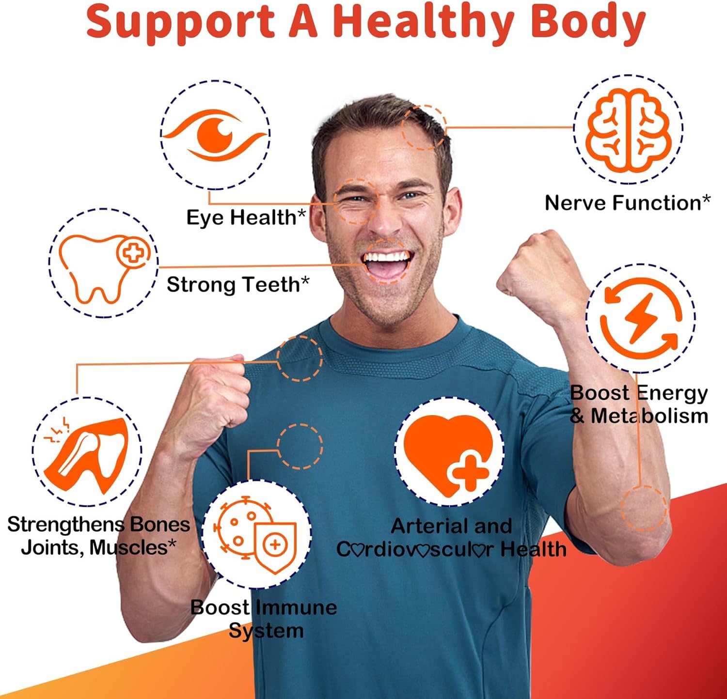 3-Pack Immune Support Gummies with Vitamin ADK, B12, and CoQ10-250mg