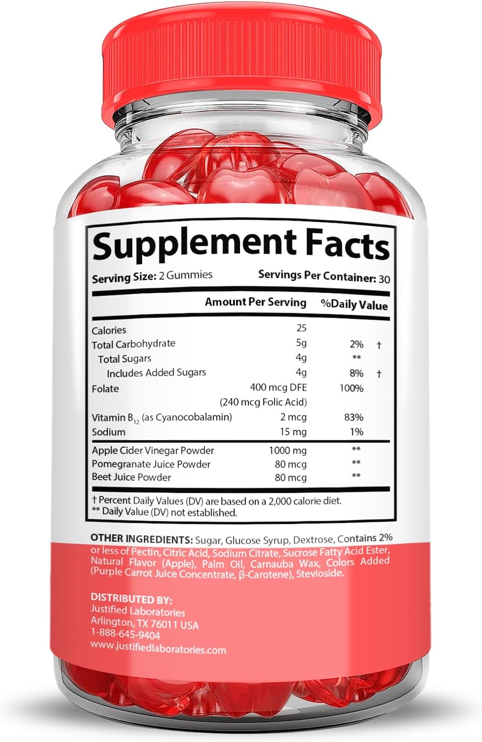 3 Pack Keto Bites Gummies with ACV & B12 | 1000MG Advanced Formula | Vegan & Non GMO | Apple Cider Vinegar & Pomegranate Beet Juice Powder