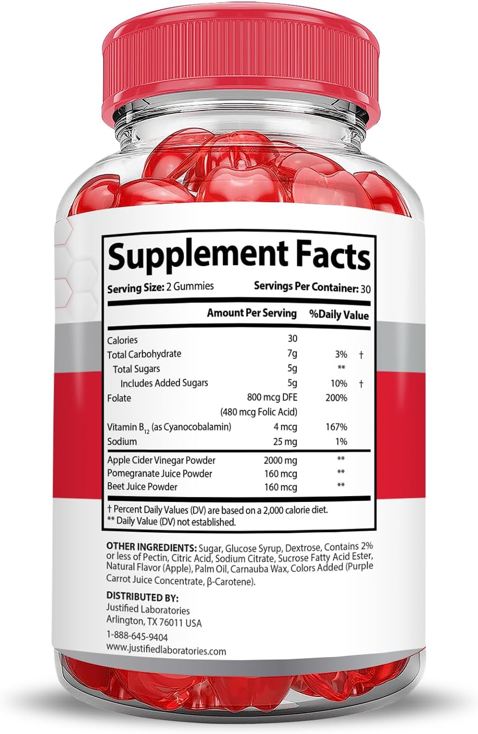 3 Pack Keto Rush Keto ACV Gummies - Extreme 2000MG Apple Cider Vinegar with Pomegranate & Beet Juice - B12 Vegan Non GMO - 180 Gummys