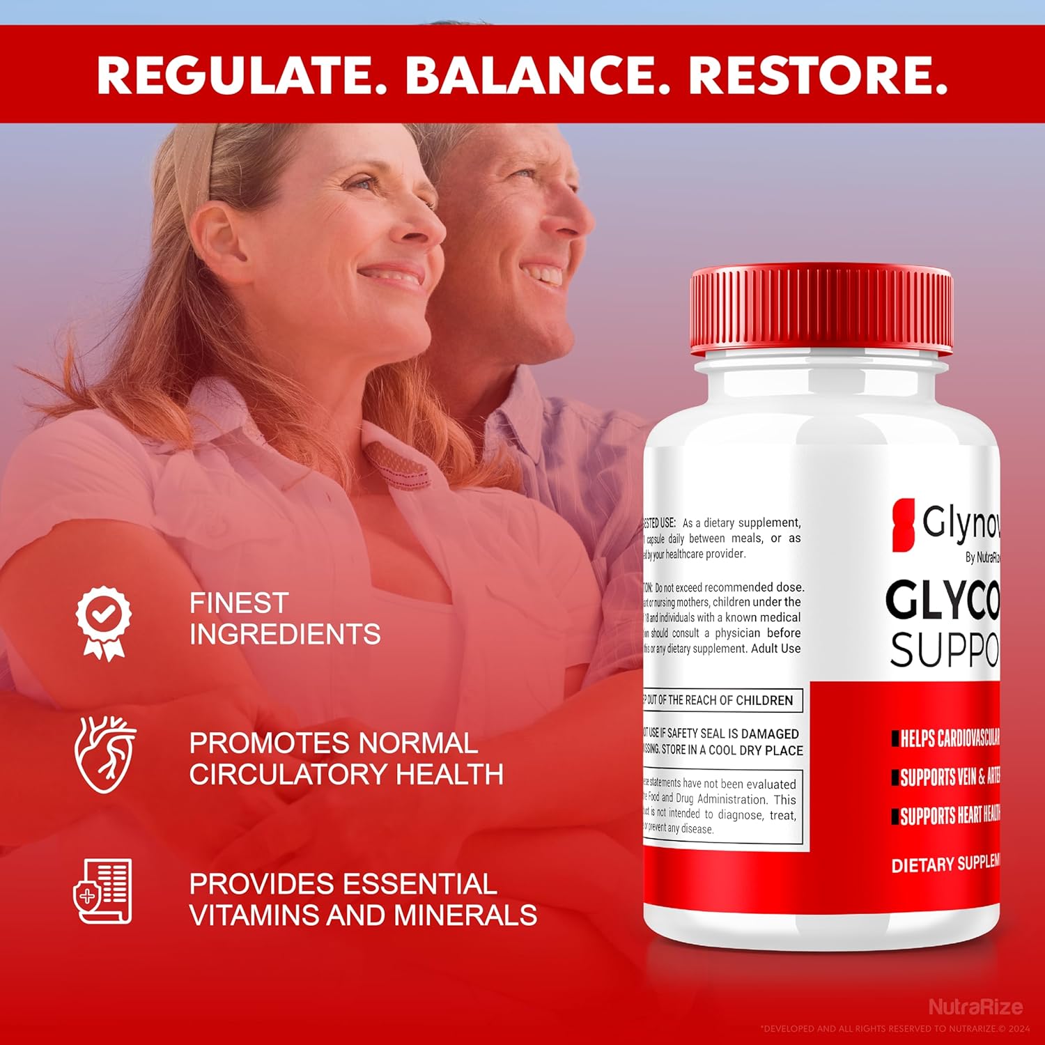 3 Pack NutraRize Glynovax Pills - Glycogen Support Formula, Natural Supplement for Stable Levels - Official Glyno Vax Reviews (180 Capsules)