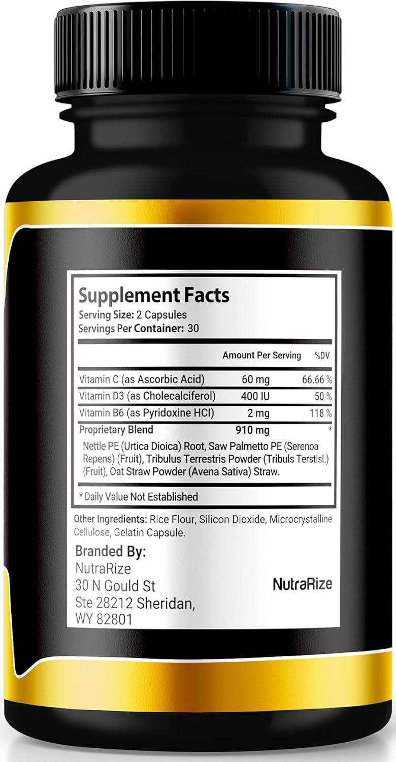 3 Pack NutraRize Prostasit Capsules - Natural Premium Formula for Prostate Health - Official Health Supplement - 180 Capsules