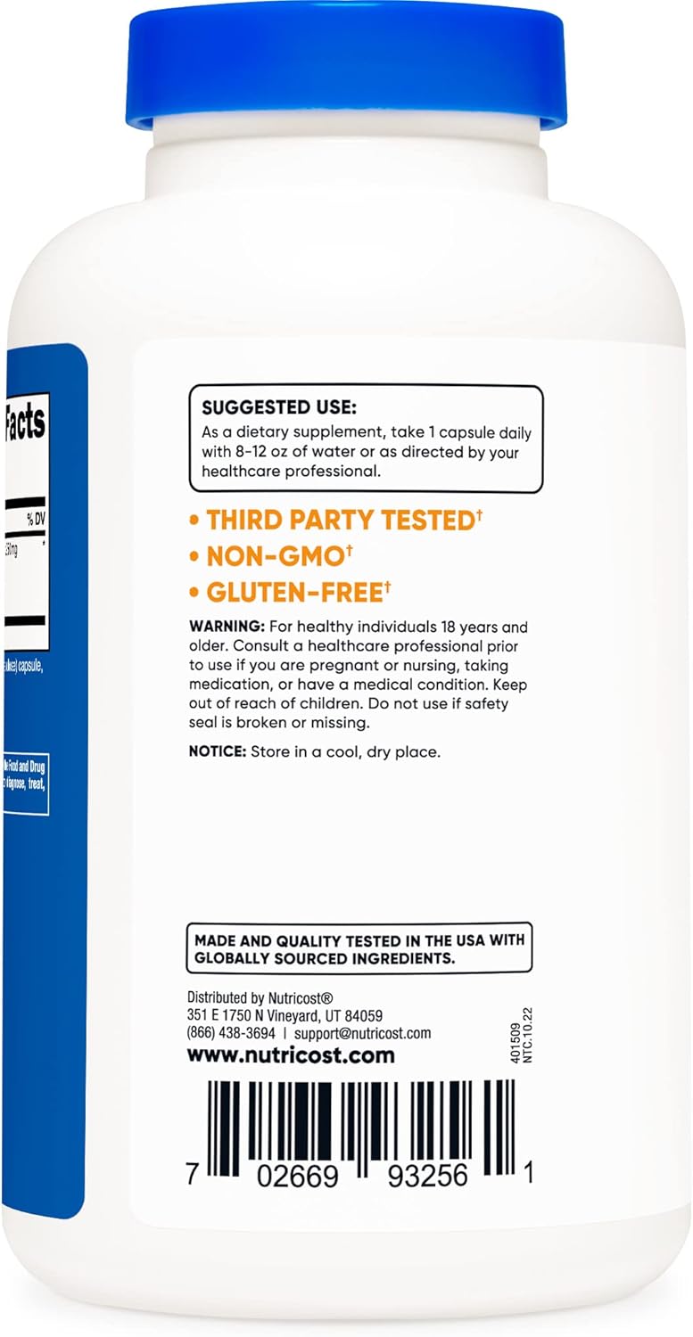 3 Pack Nutricost Milk Thistle 1,000mg Equivalent Capsules - 240 Count, 4:1 Extract - Vegan, Non-GMO, Gluten-Free