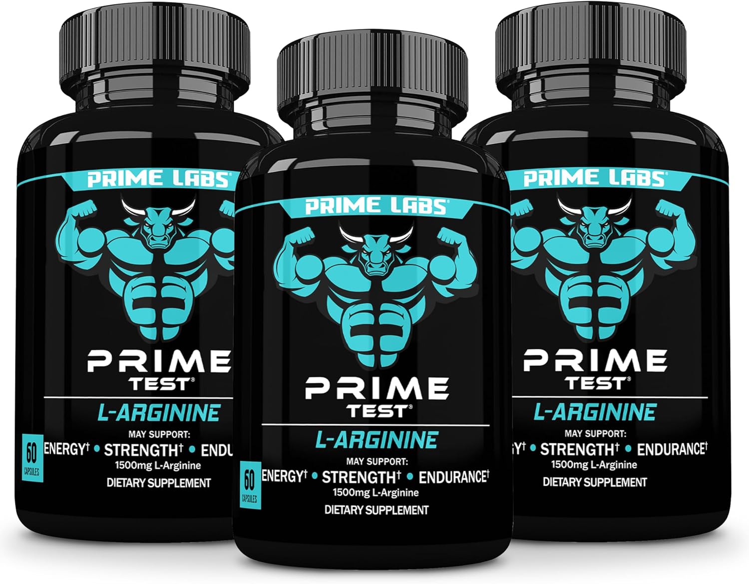 3 Pack of L-Arginine Nitric Oxide Supplement - 1500mg for Boosting Blood Flow, Energy, Strength, and Endurance