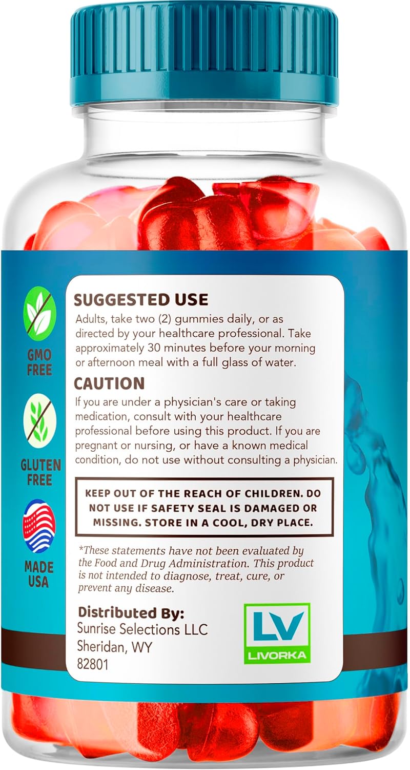 3-Pack of LIVORKA Keto Rain ACV Gummies for Weight Loss - 180 Gummies for 3 Months