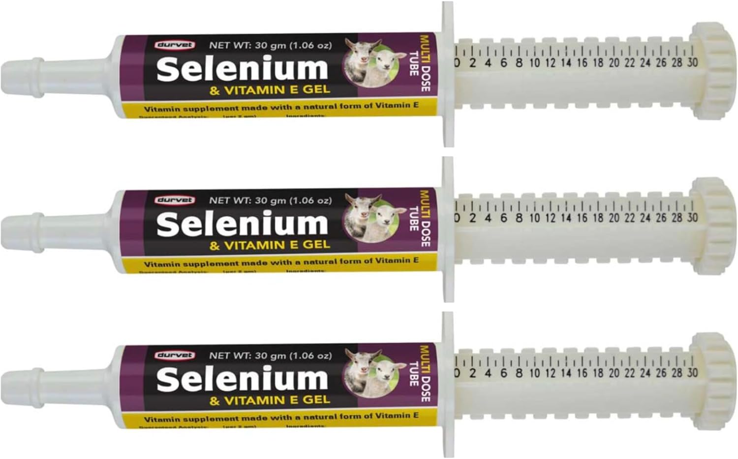 3 Pack of Sheep & Goat Selenium Vitamin E Gel - 30ml each