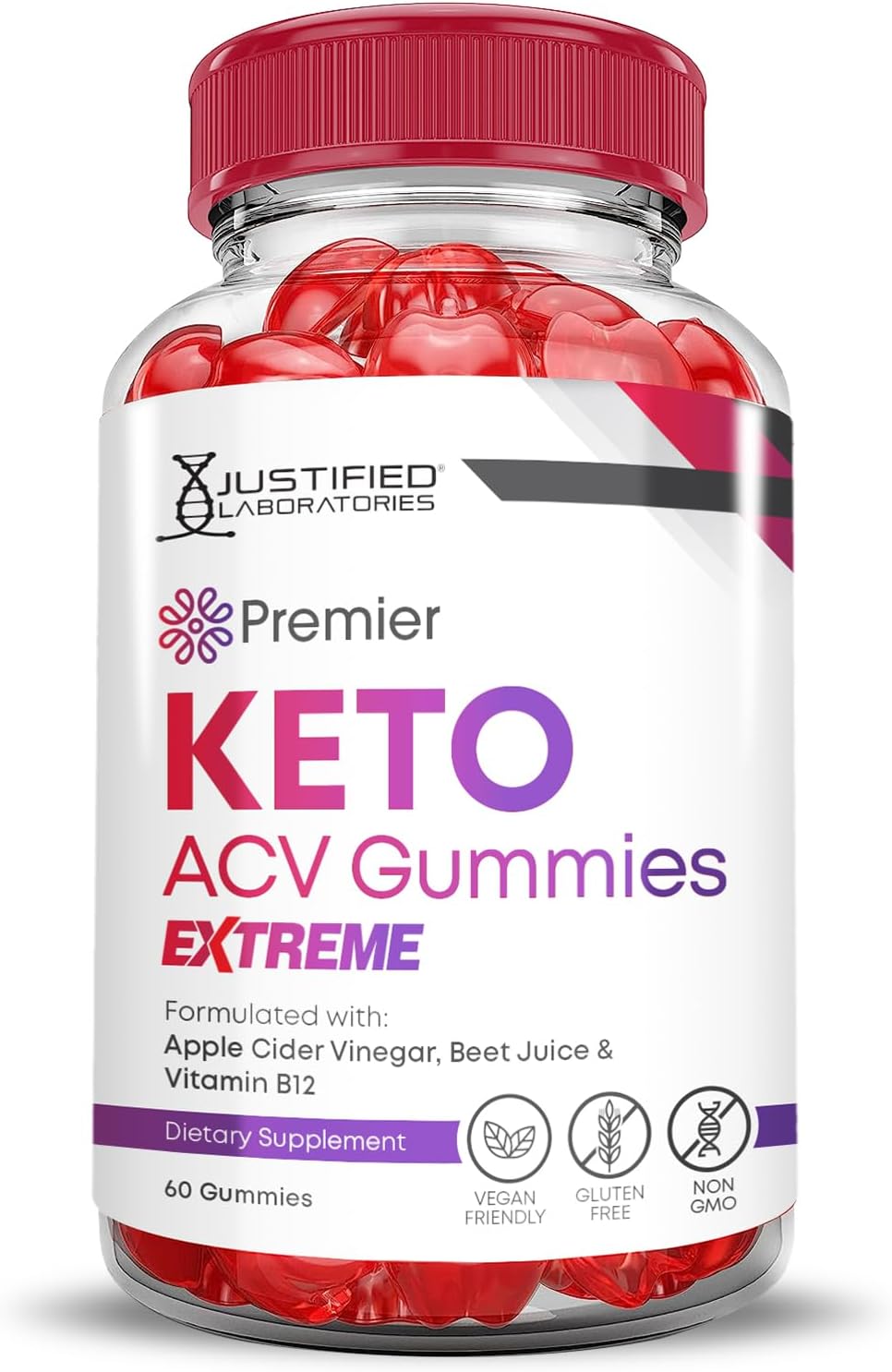 3 Pack Premier Keto ACV Gummies for Advanced Weight Loss - 2000MG Extreme Formula with Apple Cider Vinegar, Pomegranate, Beet Juice Powder, B12 - Vegan & Non GMO - 180 Gummies