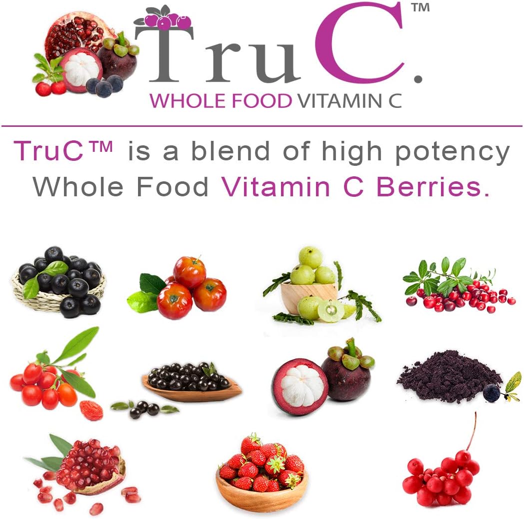 3-Pack Raw Whole Food Vitamin C Immune Support Capsules with Berries & Antioxidants