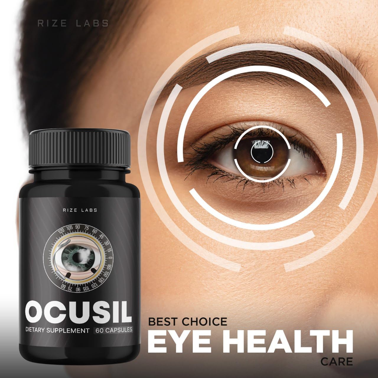 (3 Pack) Rize Labs Ocusil Capsules - Eye Supplement for Concentration, Focus, and Healthy Eyes - 180 Capsules