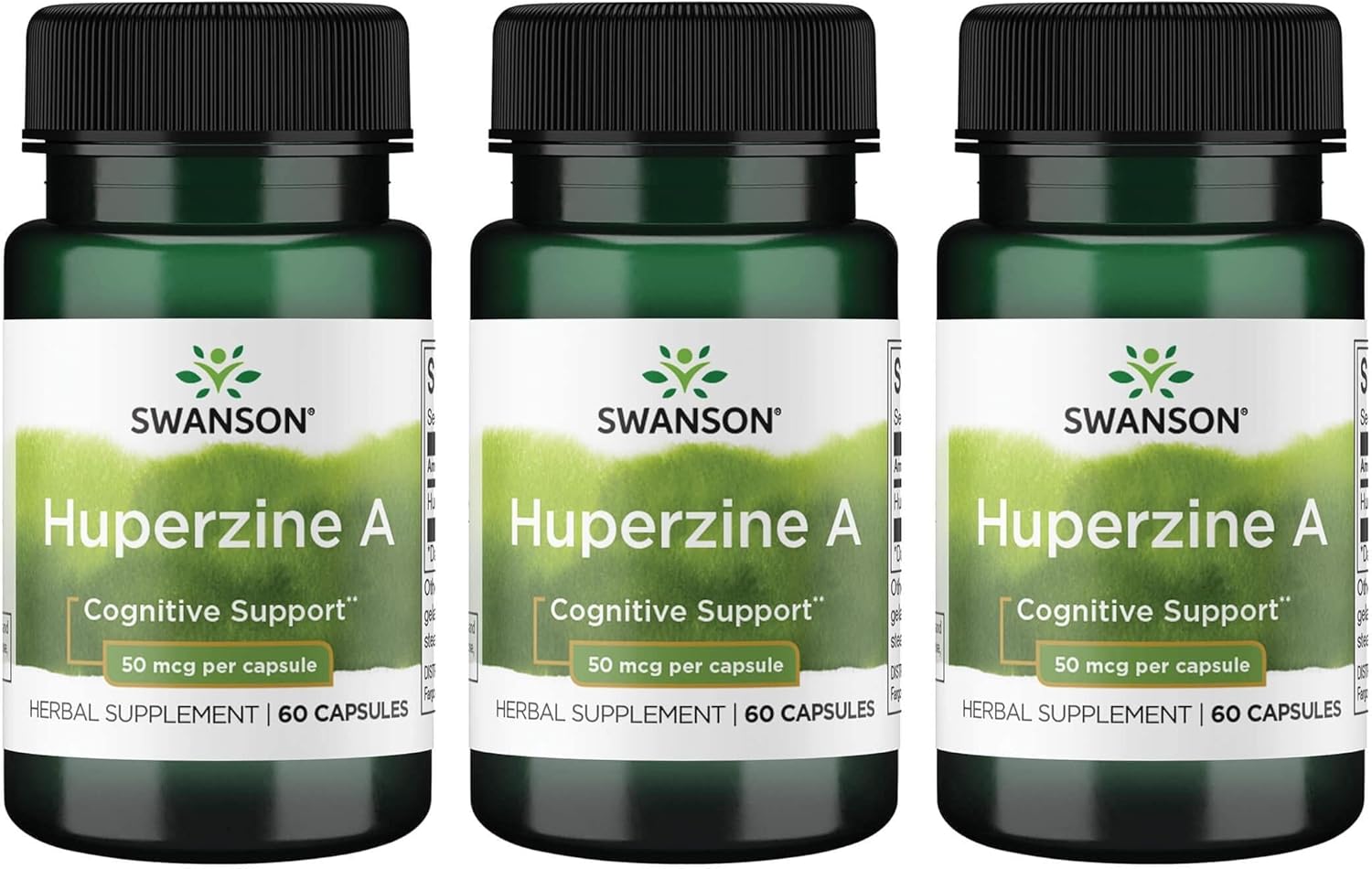 3-Pack Swanson Huperzine A 50 mcg 60 Capsules - Cognitive Support Supplement
