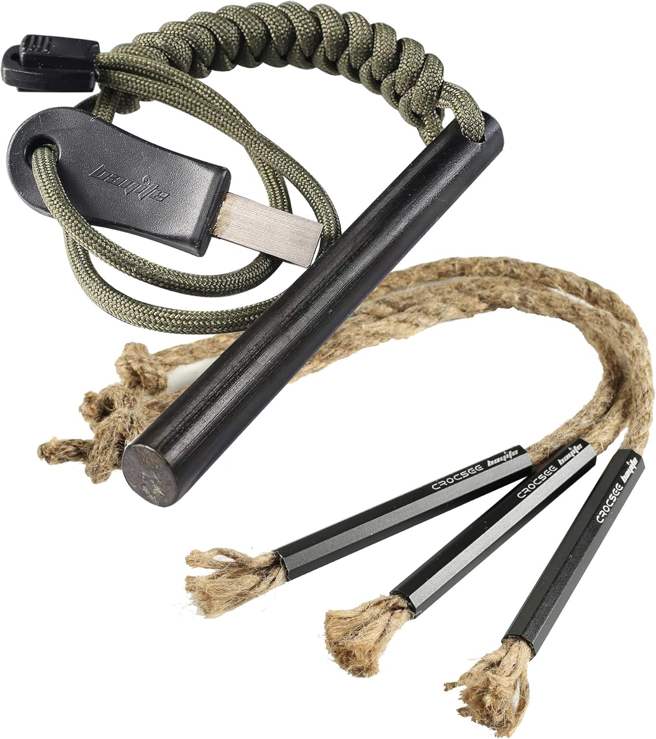 3-Packmetabolism boosterWick Fire Starter Kit with 4-Inch Ferro Rod and Striker by CrocSee
