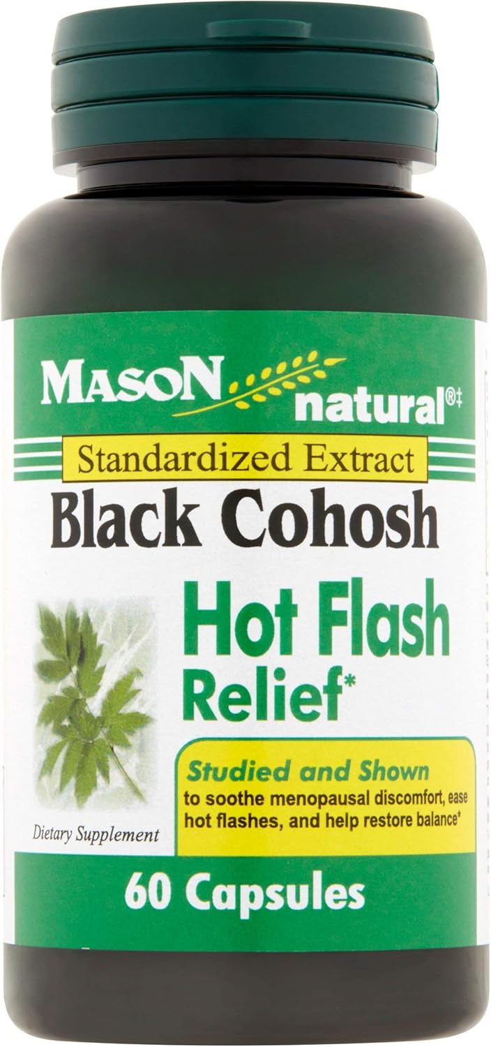 3 Packs of Mason Natural Black Cohosh Hot Flash Relief Capsules - 60 Capsules, 40 mg