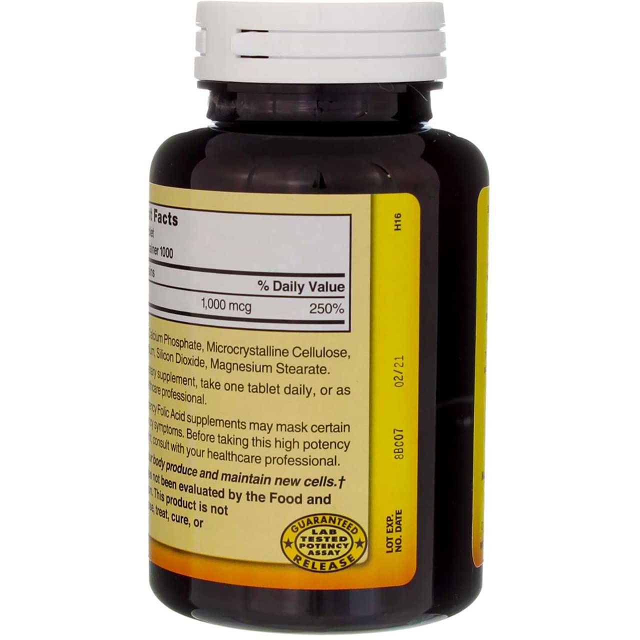 3 Packs of Nature's Blend Folic Acid 1000 mcg - 3000 Tablets
