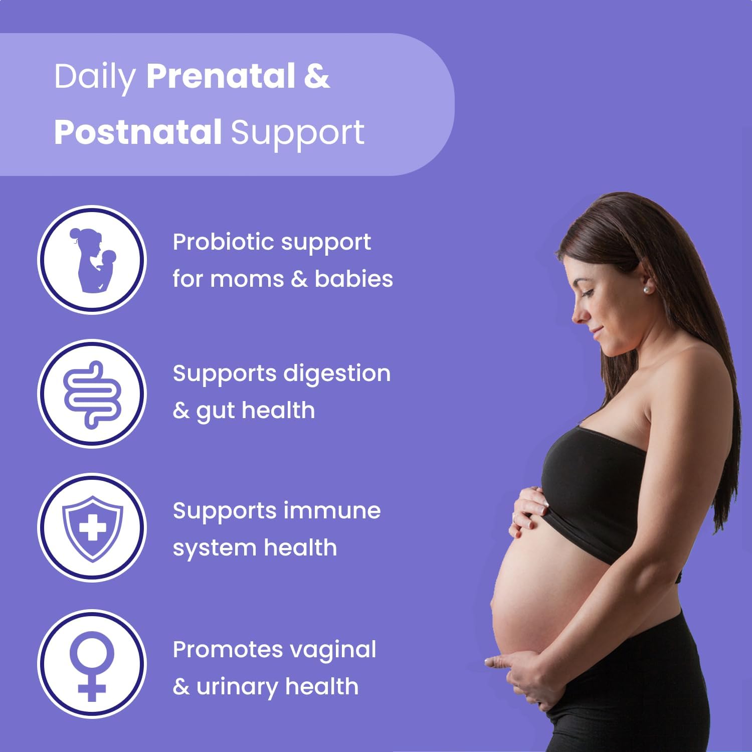 30 Billion CFU Prenatal Probiotics with 17 Strains for Women | Organic Prebiotics | Supports Digestive & Immune Health for Mom & Baby | Vegan | Pregnancy & Lactation Women's Probiotic
