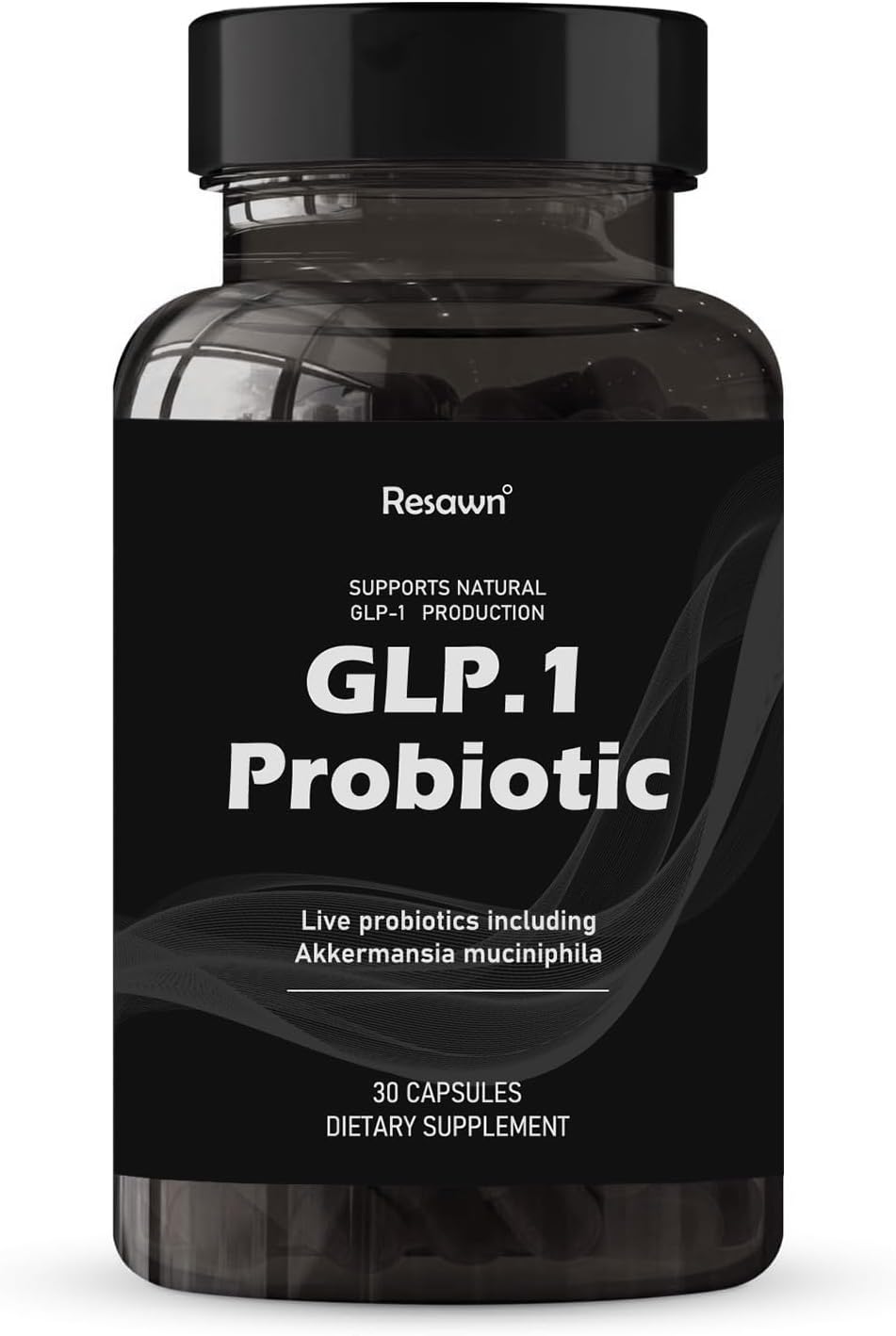 30-Capsule MAPUG GLP-1 Probiotic: 500M AFU Multi-Strain w/ Prebiotic, Supports GLP-1 & Suppresses Appetite, Delayed Release, Third-Party Tested - Men & Women