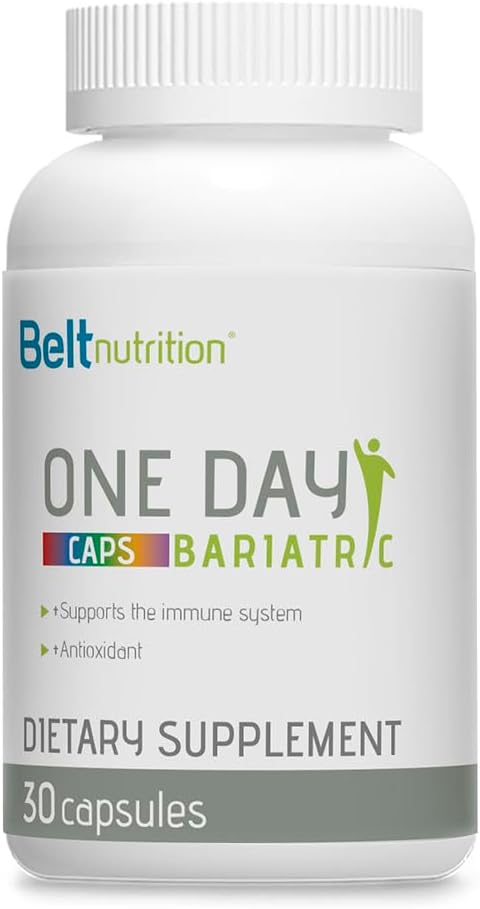 30-Count Belt Nutrition Bariatric Multivitamin Capsules with Iron - Daily Nutrient-Rich Supplement for Bariatric Patients