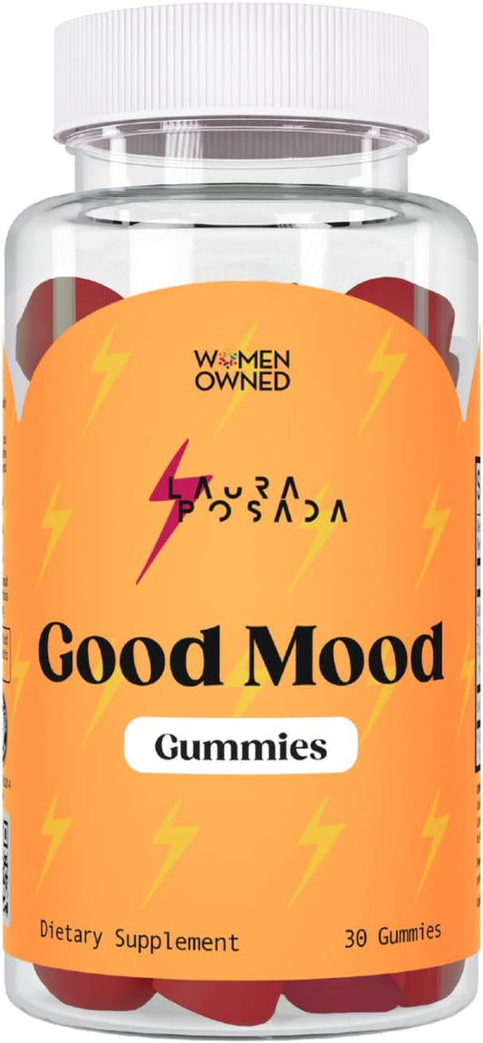 30 Count Laura Posada Saffron Mood Support Gummies | 100% Natural, No Hormones or Chemicals | Cruelty Free, Women Owned | Gluten Free, Made in USA