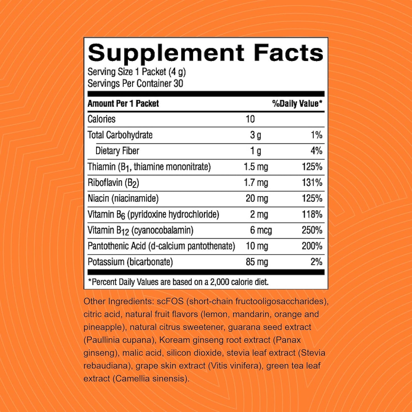 30 Count Nature's Sunshine Solstic Energy Pack - 0.14 Ounce Each