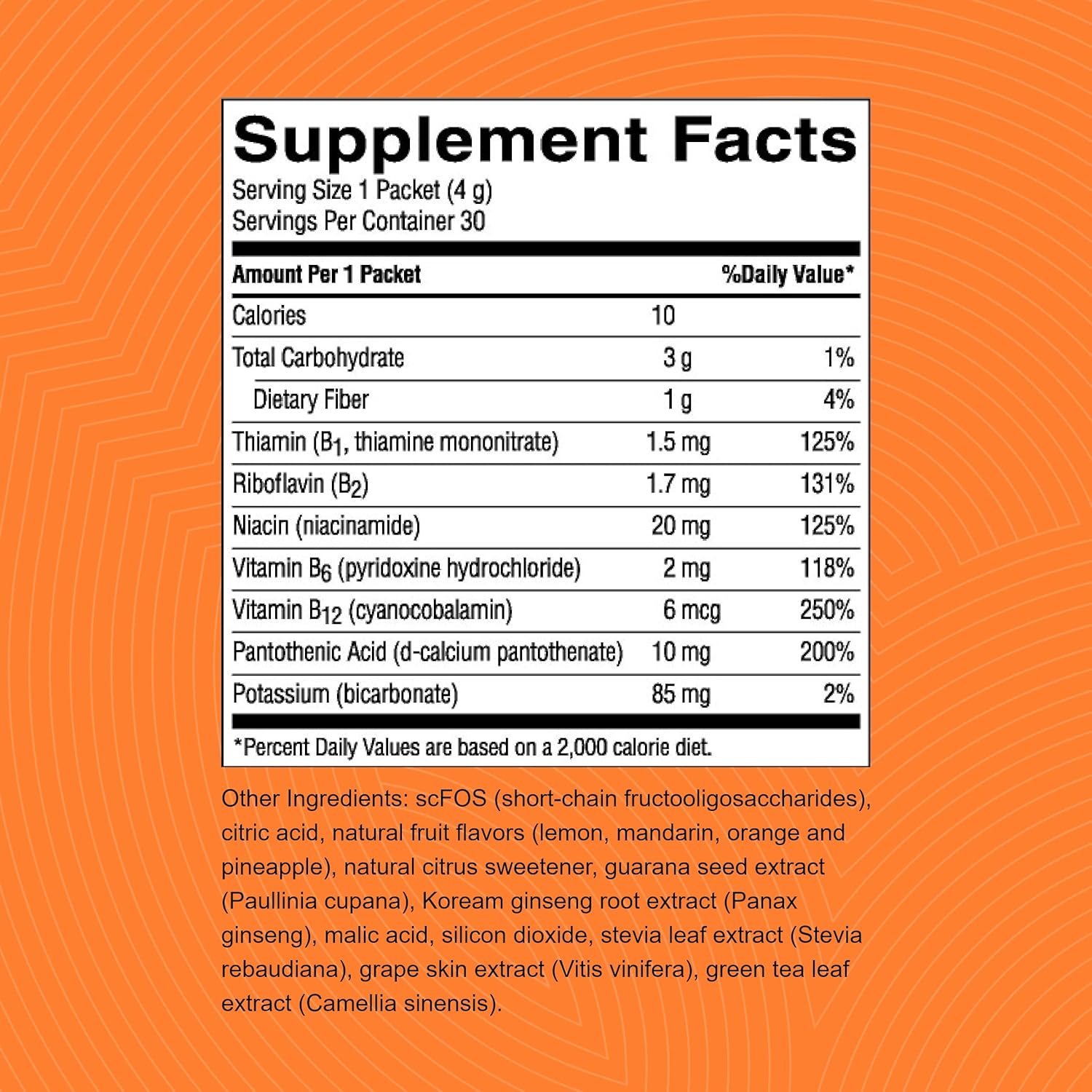 30 Count Nature's Sunshine Solstic Energy Pack - 0.14 Ounce Each