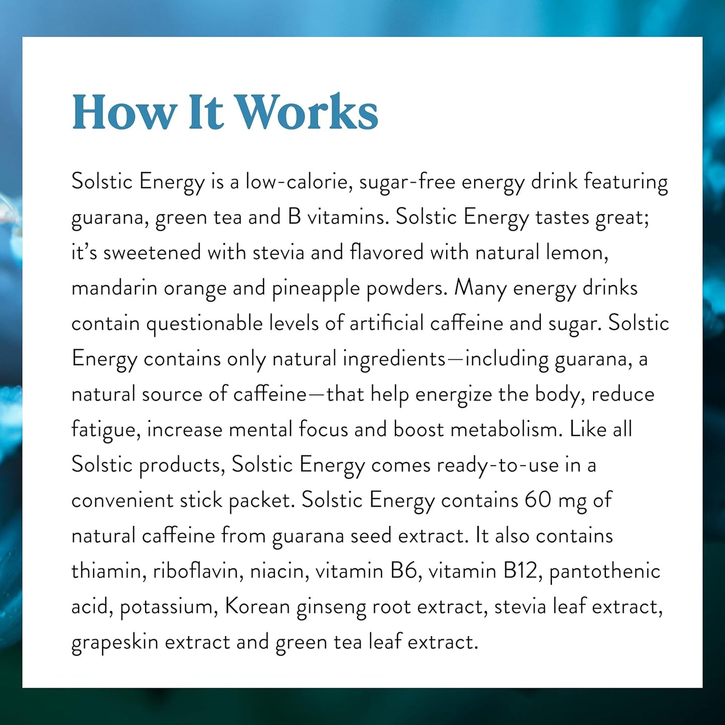 30 Count Nature's Sunshine Solstic Energy Pack - 0.14 Ounce Each