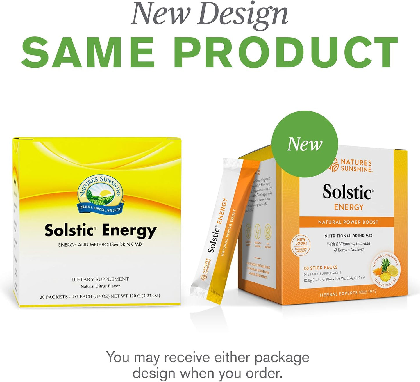 30 Count Nature's Sunshine Solstic Energy Pack - 0.14 Ounce Each