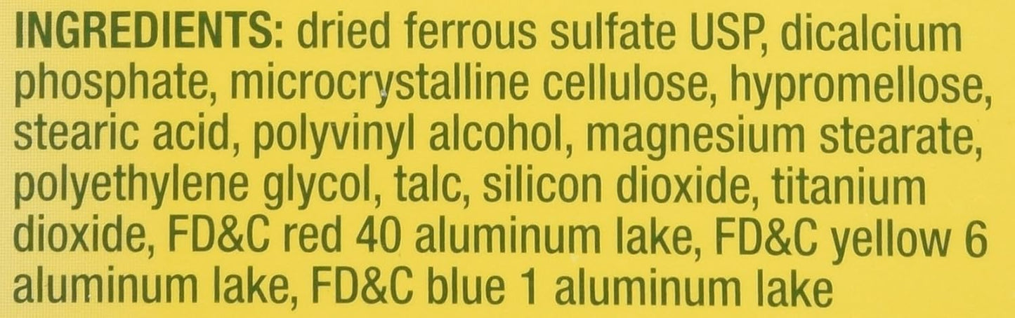 30-Count Spring Valley Slow Release Iron Tablets for Gentle Iron Supplementation