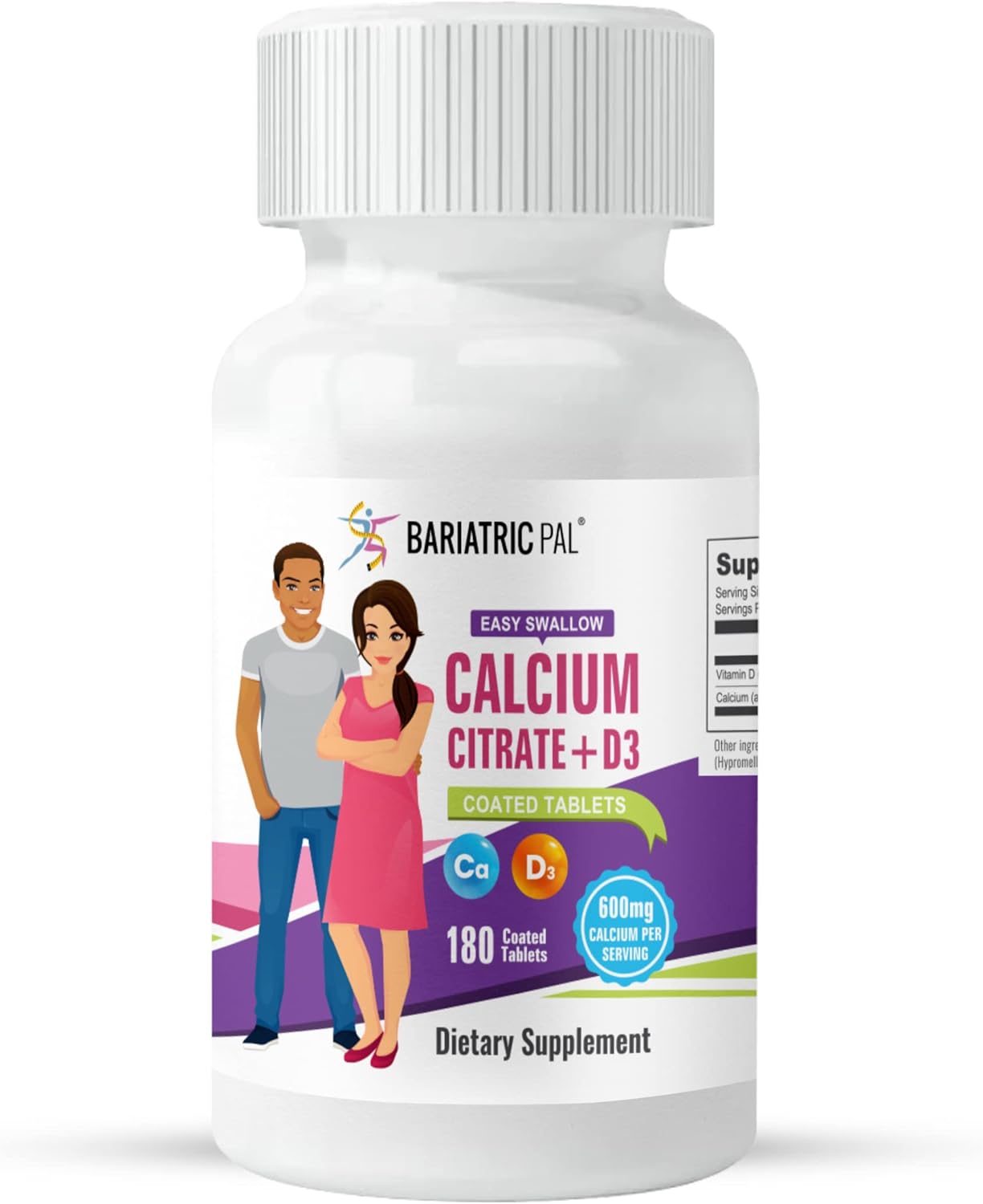 30-Day Bariatric Vitamin Bundle: Multivitamin with Iron Chewable & Calcium Citrate Tablets