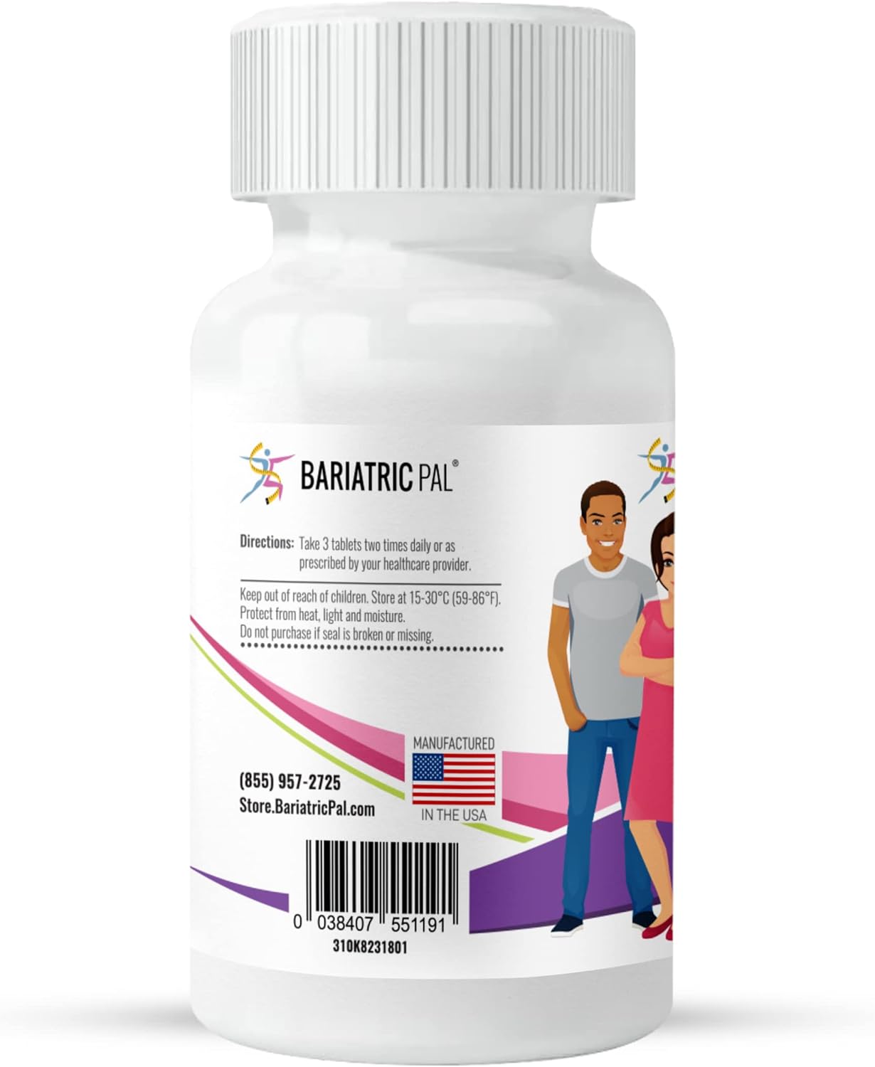 30-Day Bariatric Vitamin Bundle: Multivitamin with Iron Chewable & Calcium Citrate Tablets