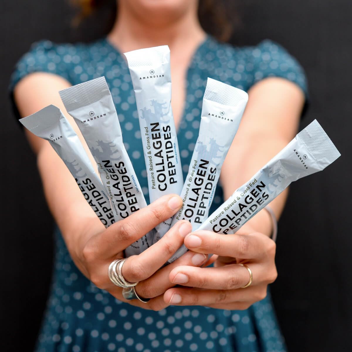 30 Grass-Fed Collagen Peptides Stick Packs for Healthy Gut, Skin, Hair, Nails | Easy Mix Travel-Friendly Protein Powder