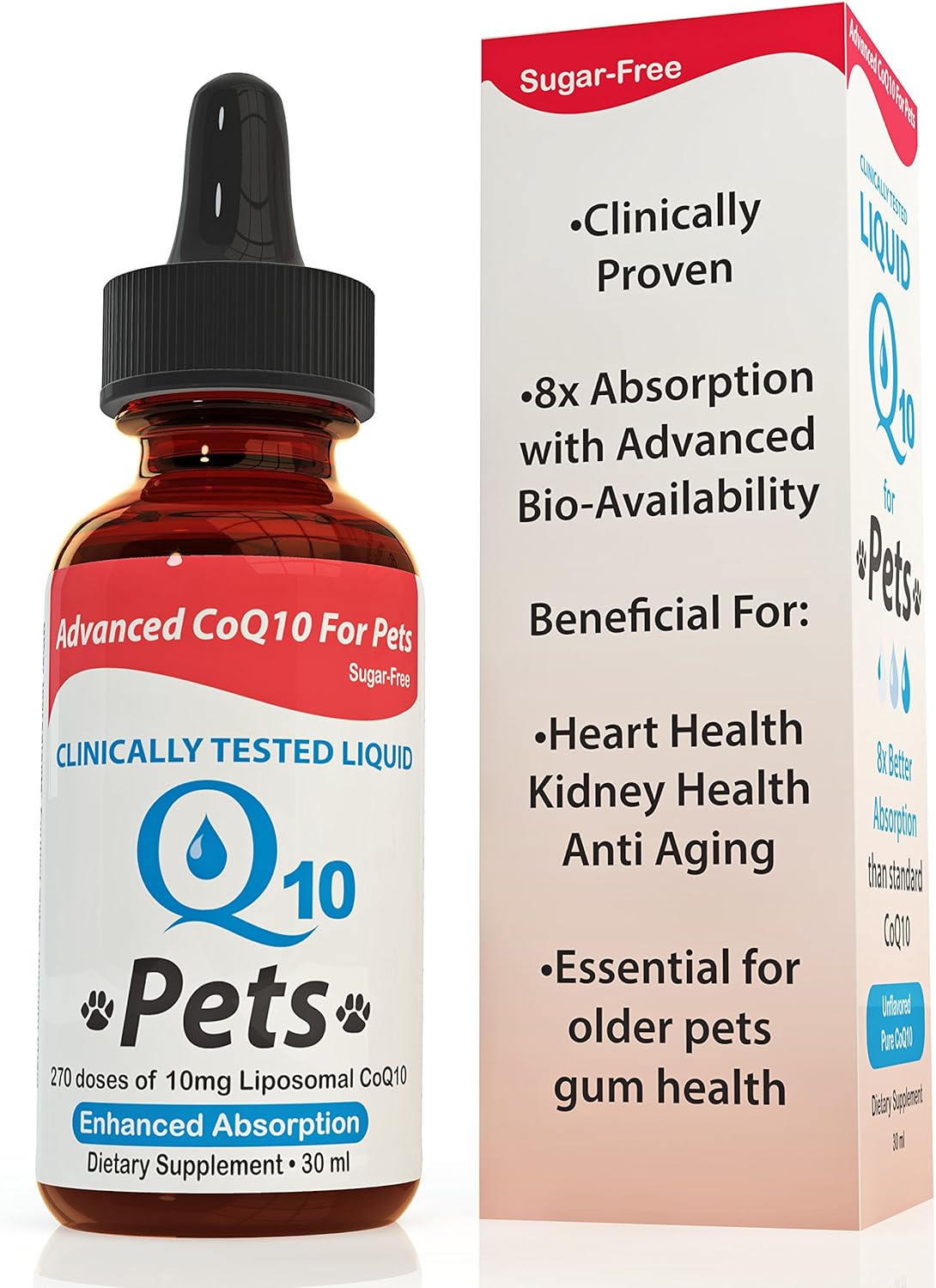 30 ml Liquid CoQ10 Supplement for Healthy Pets - Stay-Well Formula