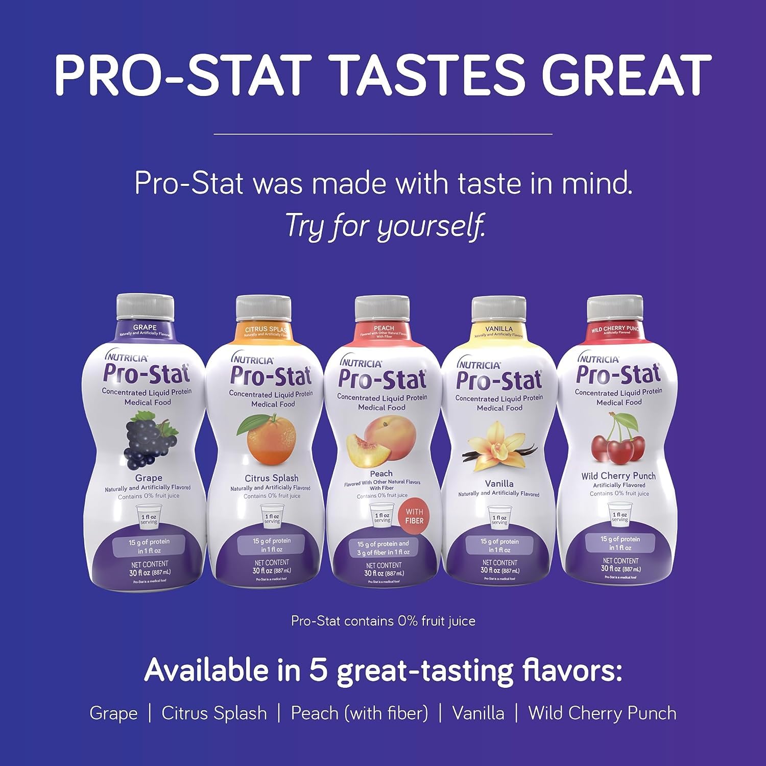 30 oz Wild Cherry Punch Flavored Pro-Stat Concentrated Liquid Protein - Medical Food