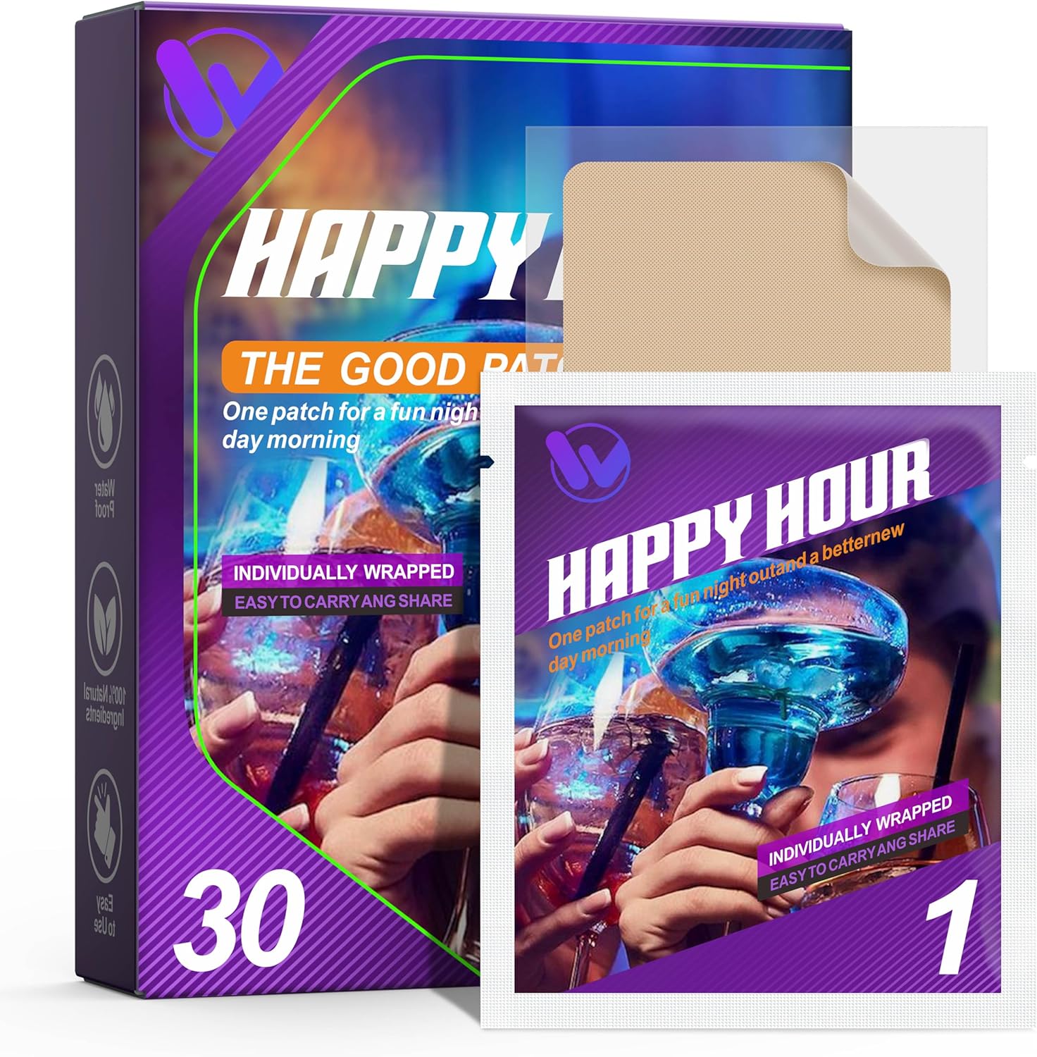 30 Pack of WOFANLI Individually Wrapped Hangover Cure - Wake Up Refreshed Every Morning