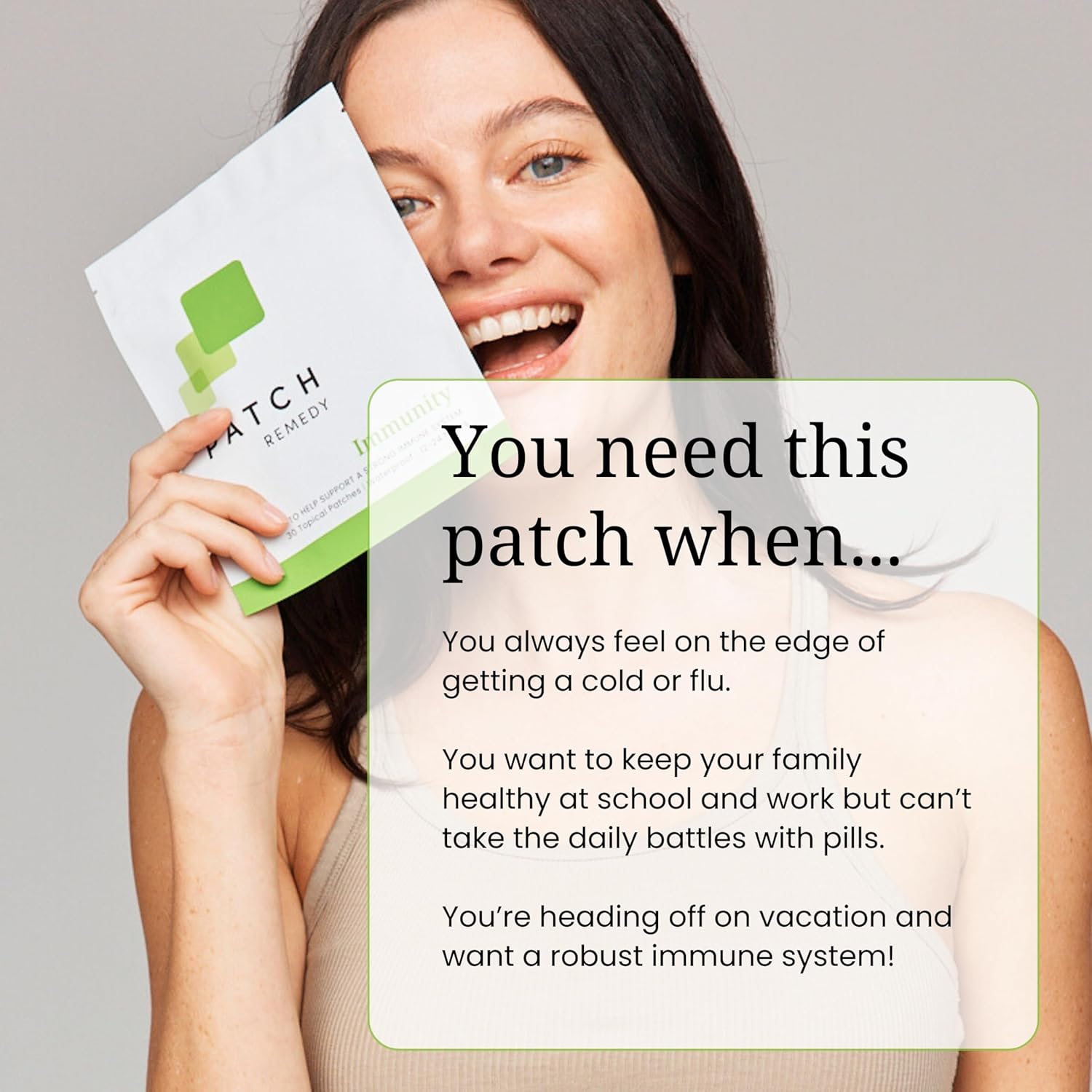 30 Patch Remedy Immunity Patches with Vitamin C, Zinc, Echinacea & Ginkgo Biloba - Long-Lasting Immune Support for 24 Hours